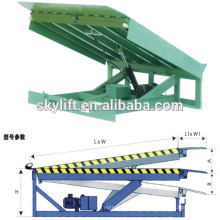 Hydraulic container loading dock leveler ramp lift/manual hydraulic forklift